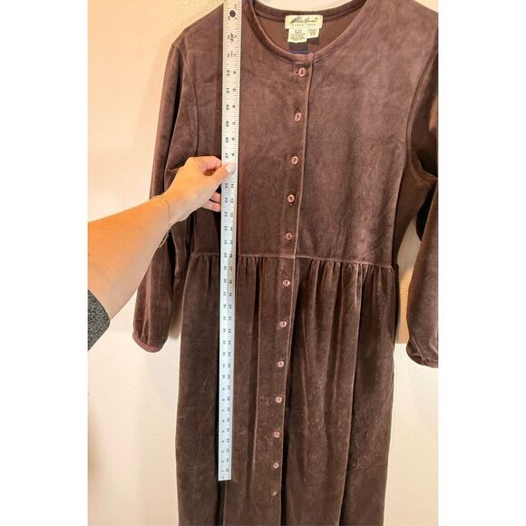 Vintage Eddie Bauer Brown Long Sleeve Dress with Pockets Small/Petite Women's - Picture 6 of 9